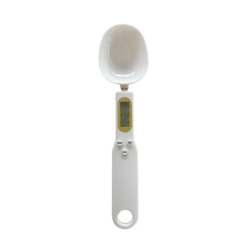 LCD Digital Measurement Adjustable Weighing Spoon Kitchen Scale Electronic Measuring Spoon Coffee Powder Scale Baking Scale Oasis Select White