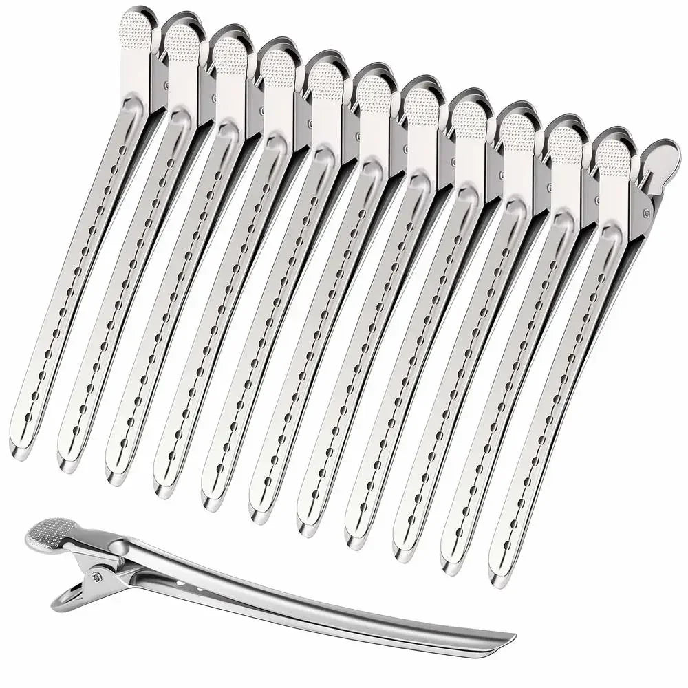 24-Pack Duck Bill Alligator Hair Clips – Rust-Proof Metal