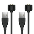 2-Pack USB Charger for Xiaomi Mi Band 5/6/7 & Amazfit Band 5 Smartwatch Charger Cable Oasis Select black