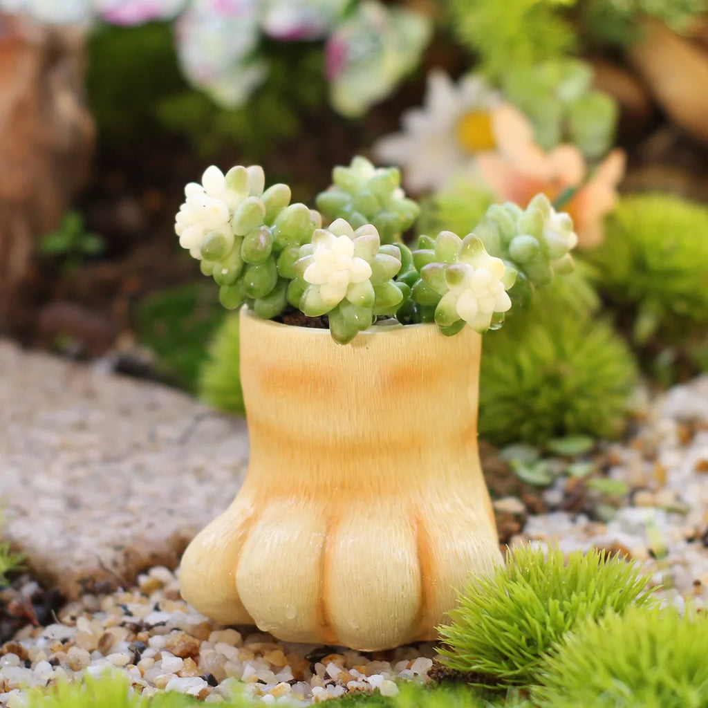 Creative 3D Cat Paw Resin Planter Multi Purpose Desktop Storage Box Pen Holder Succulent Pot Office Home Decor Oasis Select
