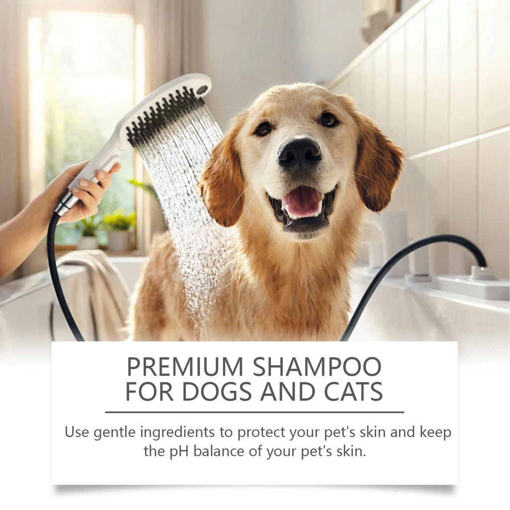 Pet Shampoo for Dogs & Cats Deep Cleansing Pet Skin Remove Odor Control Relieve Itching Keep Ph Balance Fluffy Soft Shower Gel Oasis Select