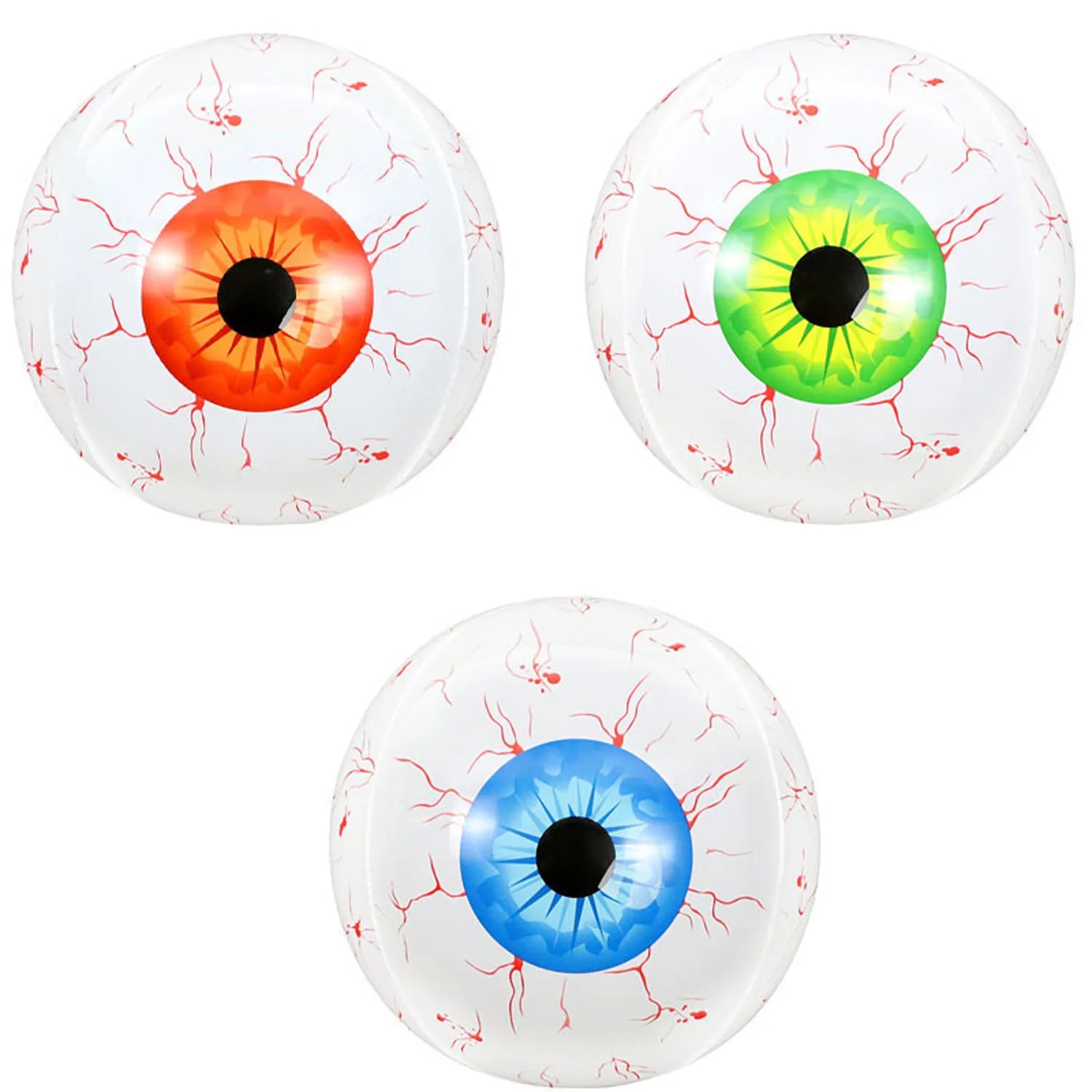 55CM/22Inch Halloween decoration balloon horror 4D inflatable eyeball Halloween theme eyeball party home decoration horror props Oasis Select 3pcs 22inch