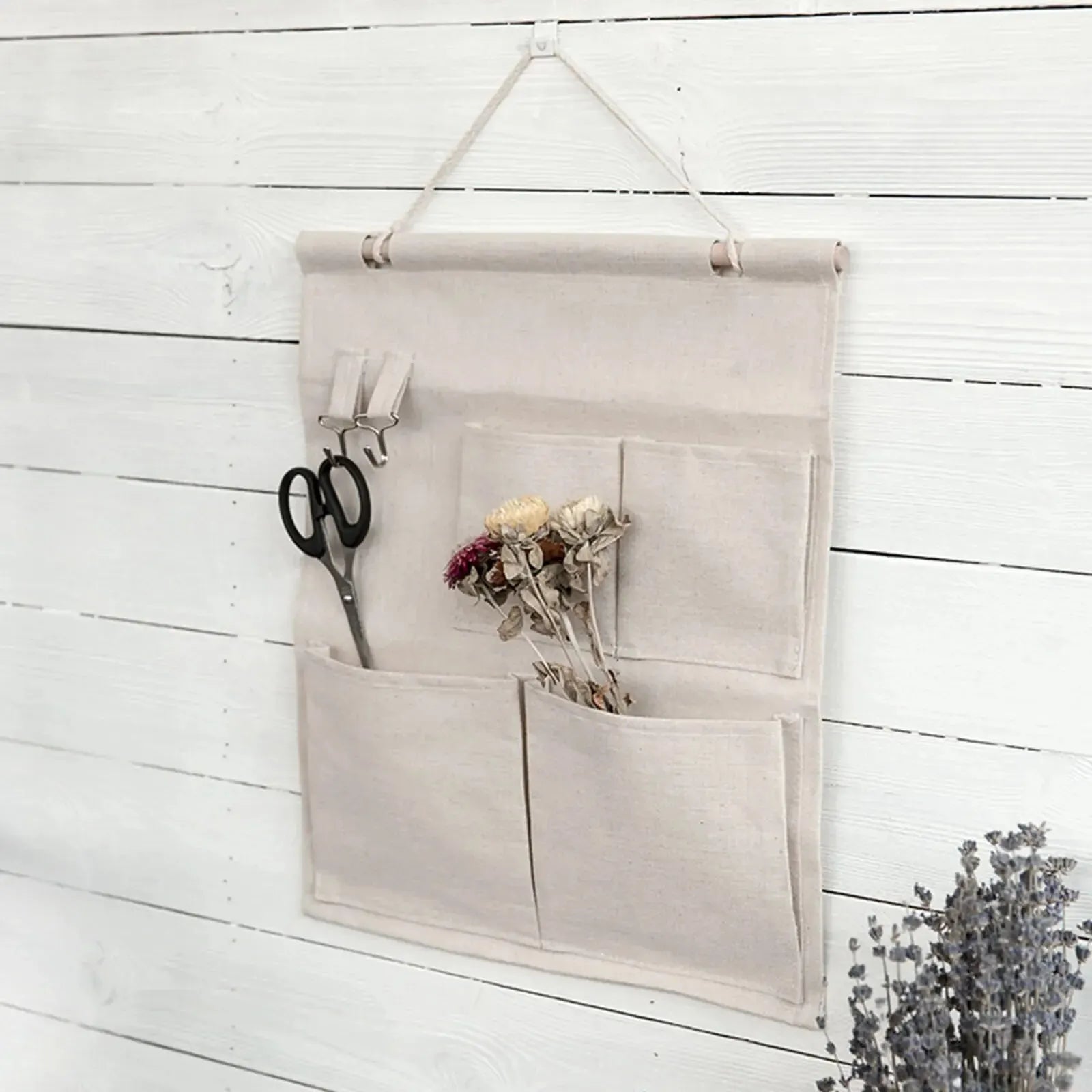 Cotton Wall Hanging Storage Bag Organizer – 4 or 7 Pockets