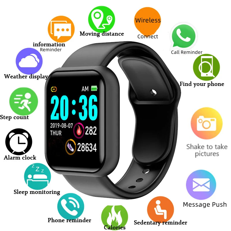 Multifunctional Smart Watch Men Women Bluetooth Connected Phone Music Player Fitness Sport Bracelet Sleep Monitor D13 Smartwatch Oasis Select
