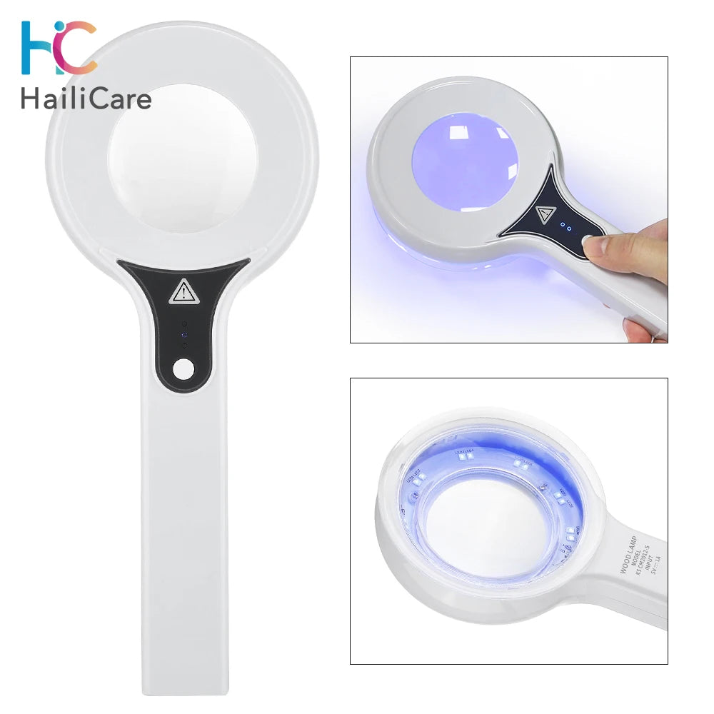 Wood's Lamp UV Skin Analyzer – 3x Magnifying LED Beauty Tool