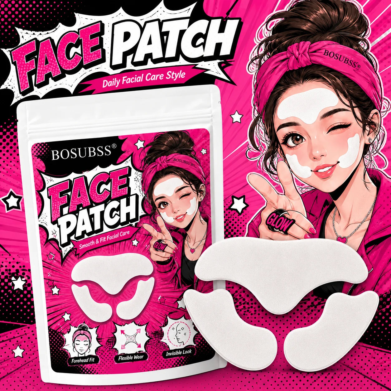 10 Pairs/Set Nasolabial Patches for Fading Facial Wrinkles Lifting Tightening Moisturizing And Hydrating Skin Care Set Oasis Select 10pcs