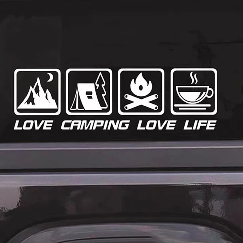 Love Camping, Love Life. Car Sticker Decoration Waterproof For Window And Bumper Stickers Of Cars, Trucks And Motorcycles Oasis Select
