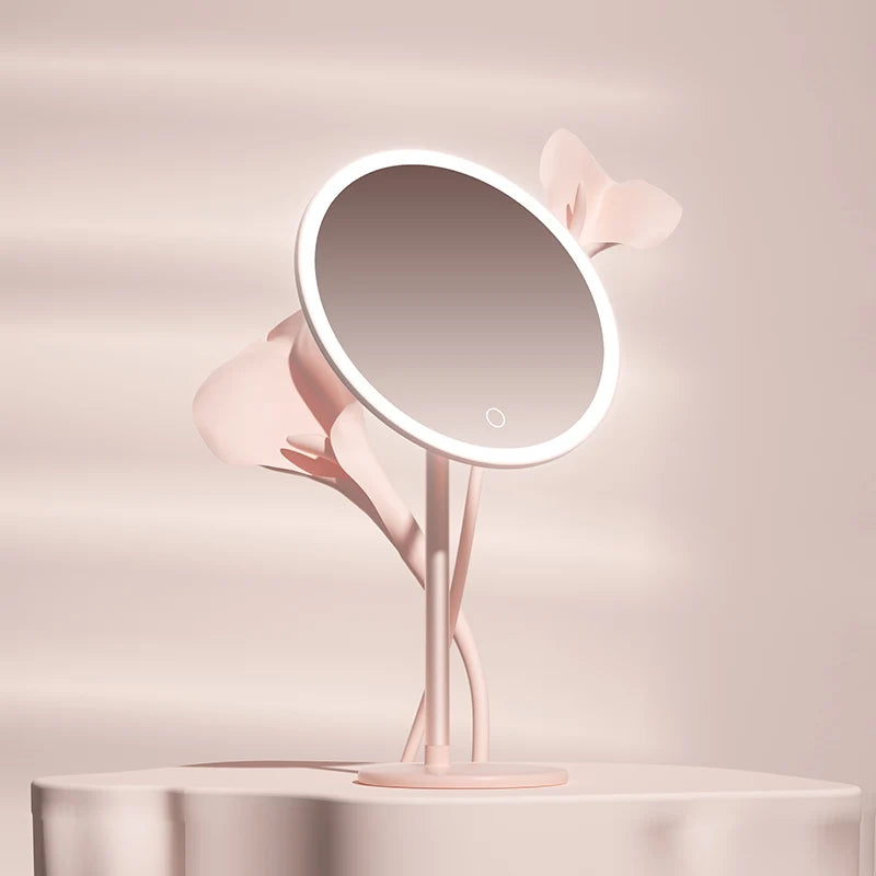 DOCO Makeup Mirror Desktop Adjustable LED Light High Quanlity Metal Texture Perfect for Gift Giving Oasis Select