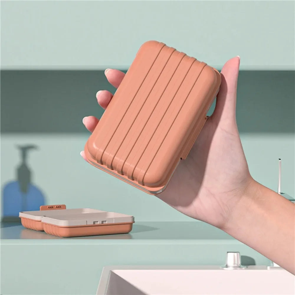 Compact Soap Dish with Lid Keeps Dry for Bathroom Travel Home Essentials Soap Holder Tray Bathroom Accessory Container Oasis Select