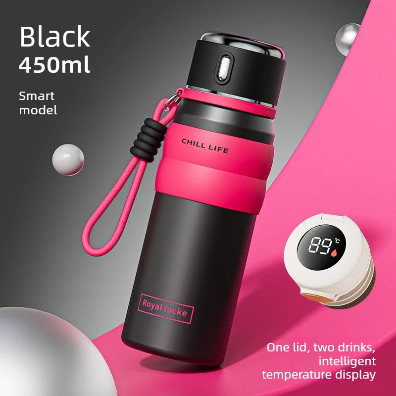 1PC Intelligent Insulated Cup Food Grade High Aesthetic Water Cup Light Luxury High-end and Portable Drinking Utensils Oasis Select 450-550ml B-450ml