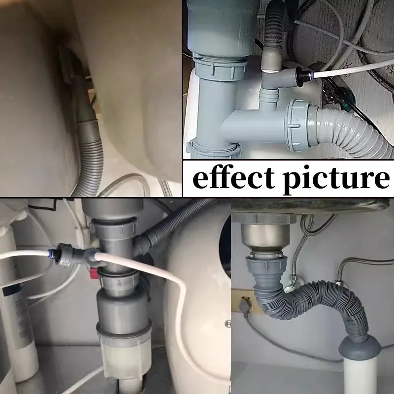 Sink Drain Pipe Adapter Y Shaped Basin Sewer Branch Connector Overflow Tube Thread Hose Joint for Kitchen Bathroom Accessories Oasis Select
