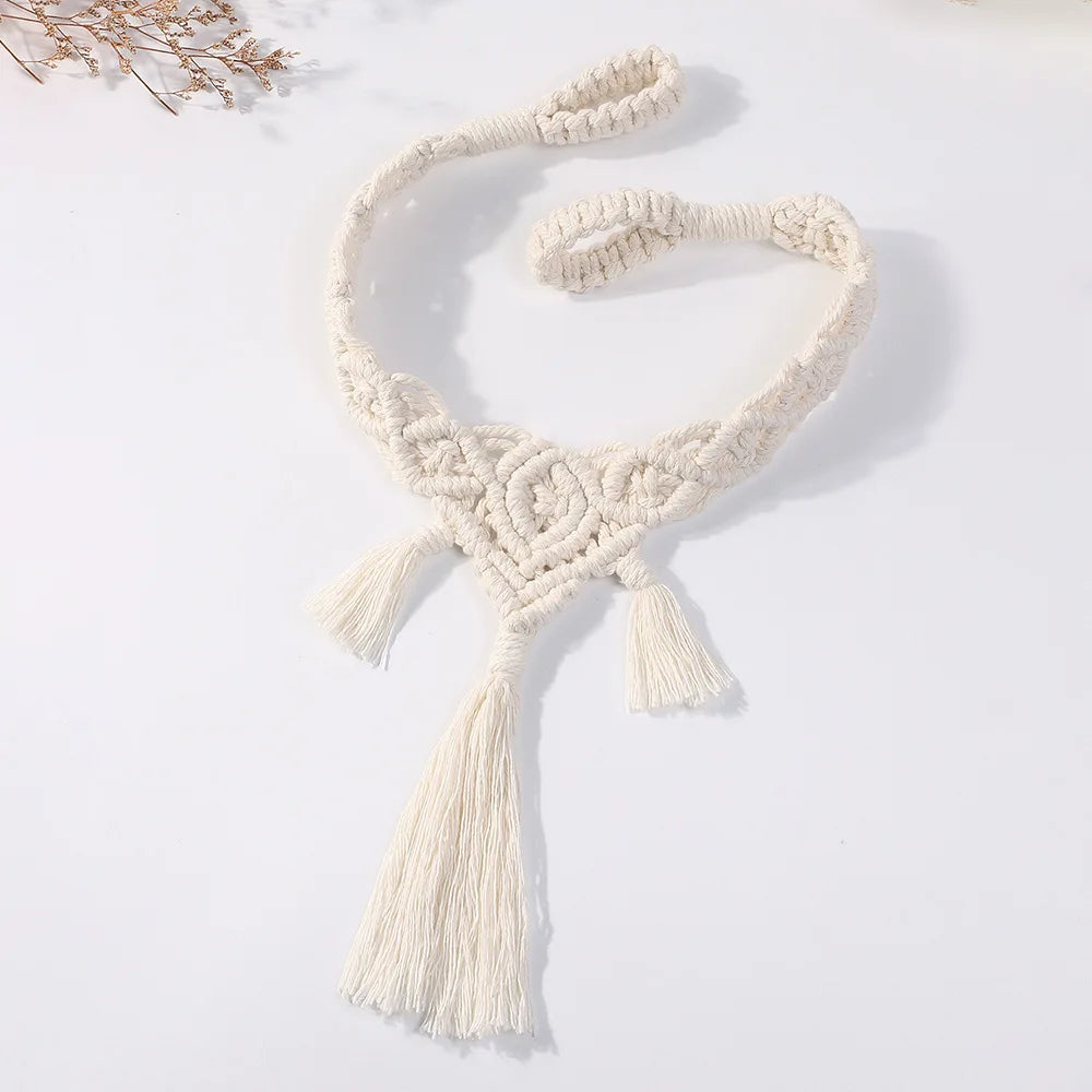 Nordic Style Hand-woven Curtain Tie Rope Decorative Pendant Light Luxury Curtain Tassel Strap Curtain Tie Buckle Home Decor Oasis Select
