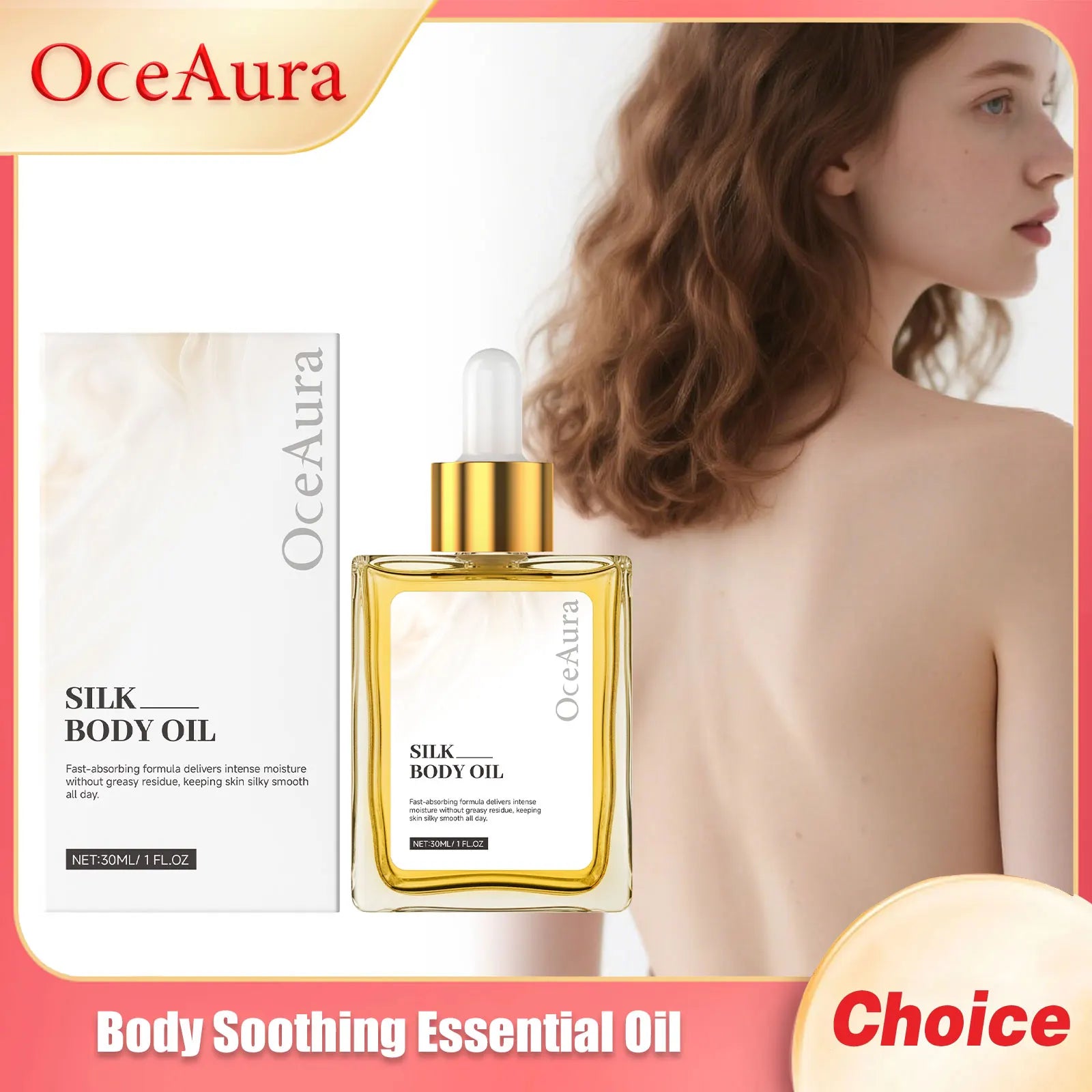 OCEAURA Body Massage Essential Oils Firm Skin Lasting Fragrance Brighten Luster Improve Roughness Body Nourishing Essential Oil Oasis Select