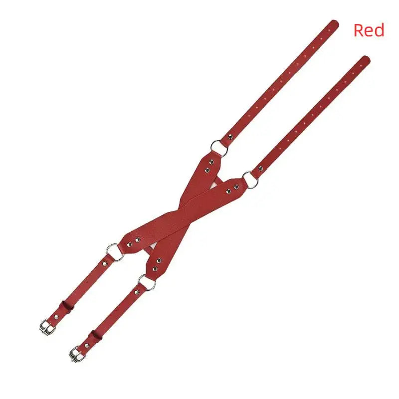 Eye Mask Sex Bondage Adult Game Couples Leather Harness Mask Wearable Costumes For Women Men Cosplay Toys Face Masks Sex Toys Oasis Select Wine red
