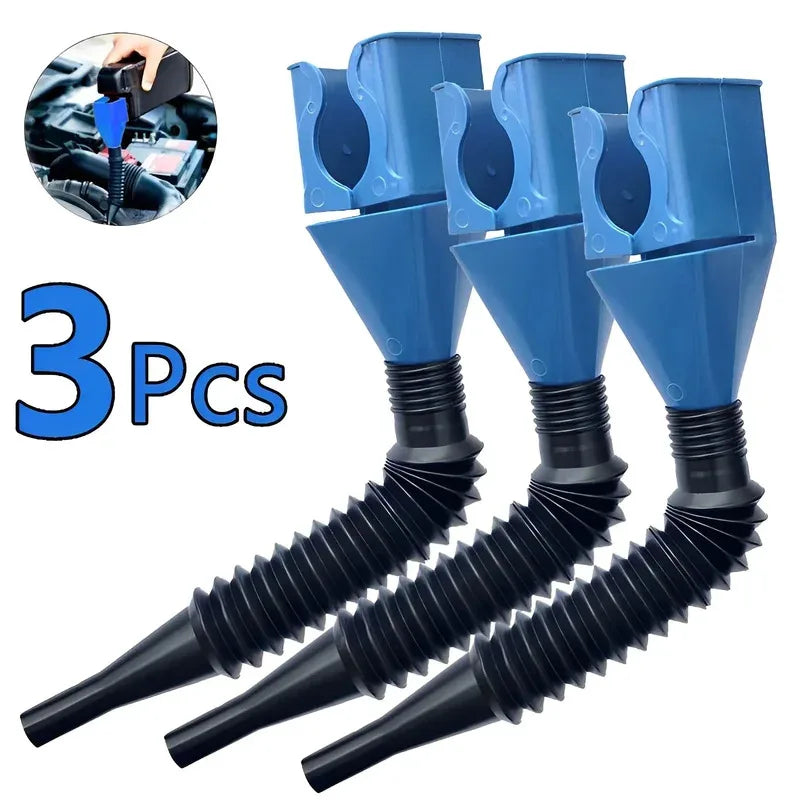 1-8Pcs Car Refueling Funnel, Gasoline Folding Engine Oil Funnel Tool, Plastic Funnel, Car Motorcycle Refueling Tool, Auto Parts Oasis Select