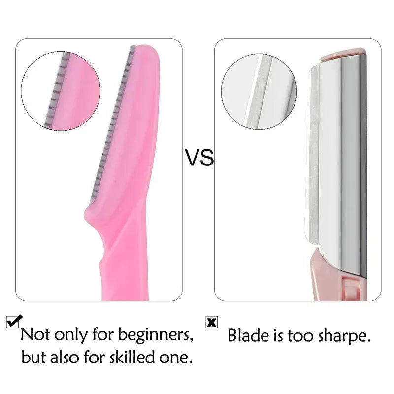 5/10Pcs Eyebrow Trimmer Makeup Tools Safe Eye Brow Razor Face Body Hair Removal Shaver Blades Woman Eyebrows Shaping Knife Oasis Select
