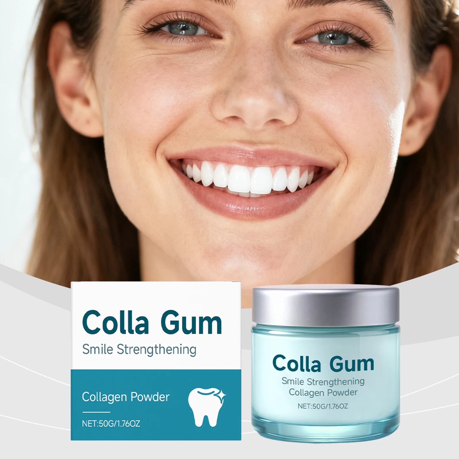 Collagen Tooth Powder Gentle Cleaning Stain Removal Fresh Breath Teeth Care Daily Oral Hygiene Brightening Natural Teeth 50G Oasis Select