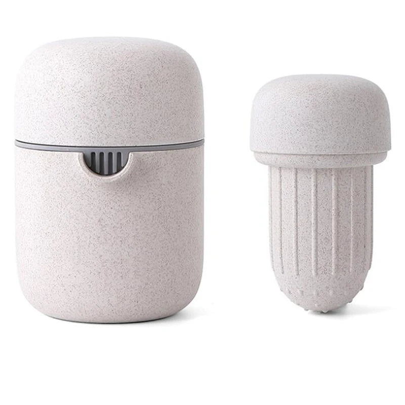 Hand Fruit Juicer Citrus Orange Squeezer Lid Rotation Press Anti-Slip Reamer for Lemon Lime Grapefruit Capacity Machine Oasis Select beige 14x10cm