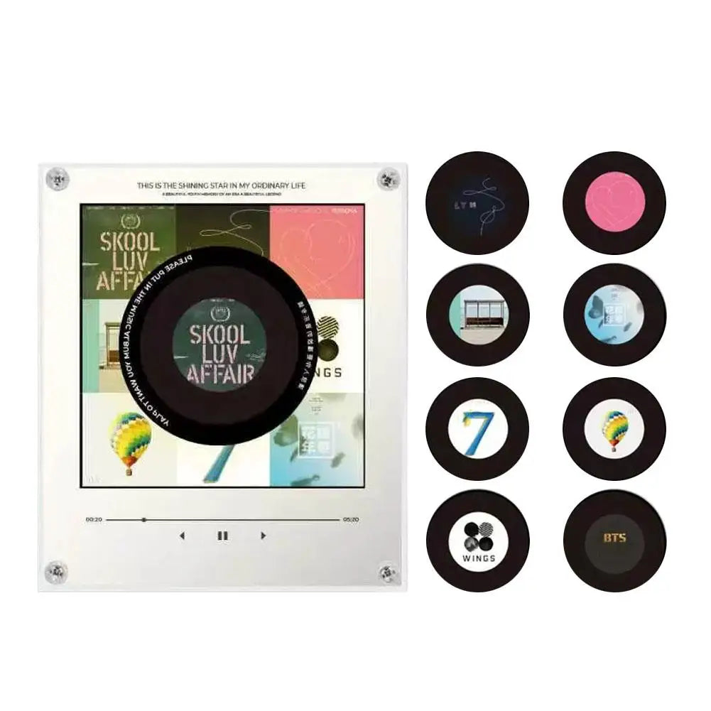 NFC Sensing Song Player With Acrylic Built-in Speaker Rotating Disc Night Light Automatic Singing Refrigerator Magnetic Sticker Oasis Select 07