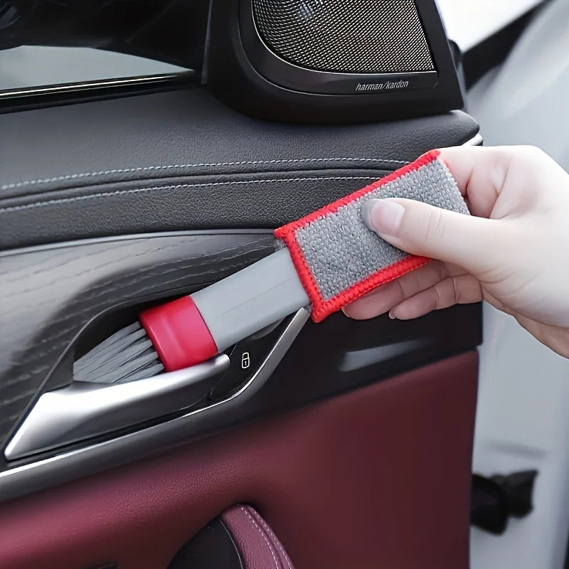 Double Head Car Detail Cleaning Brushes Car Air Vent Cleaning Conditioner Grille Duster Wipe Brushes Car Interior Cleaning Tools Oasis Select