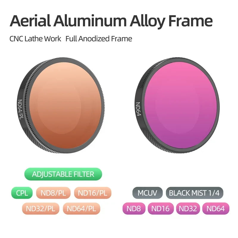 Insta360 GO Ultra Glass Filters – CPL, ND8–ND64, UV & Soft Black