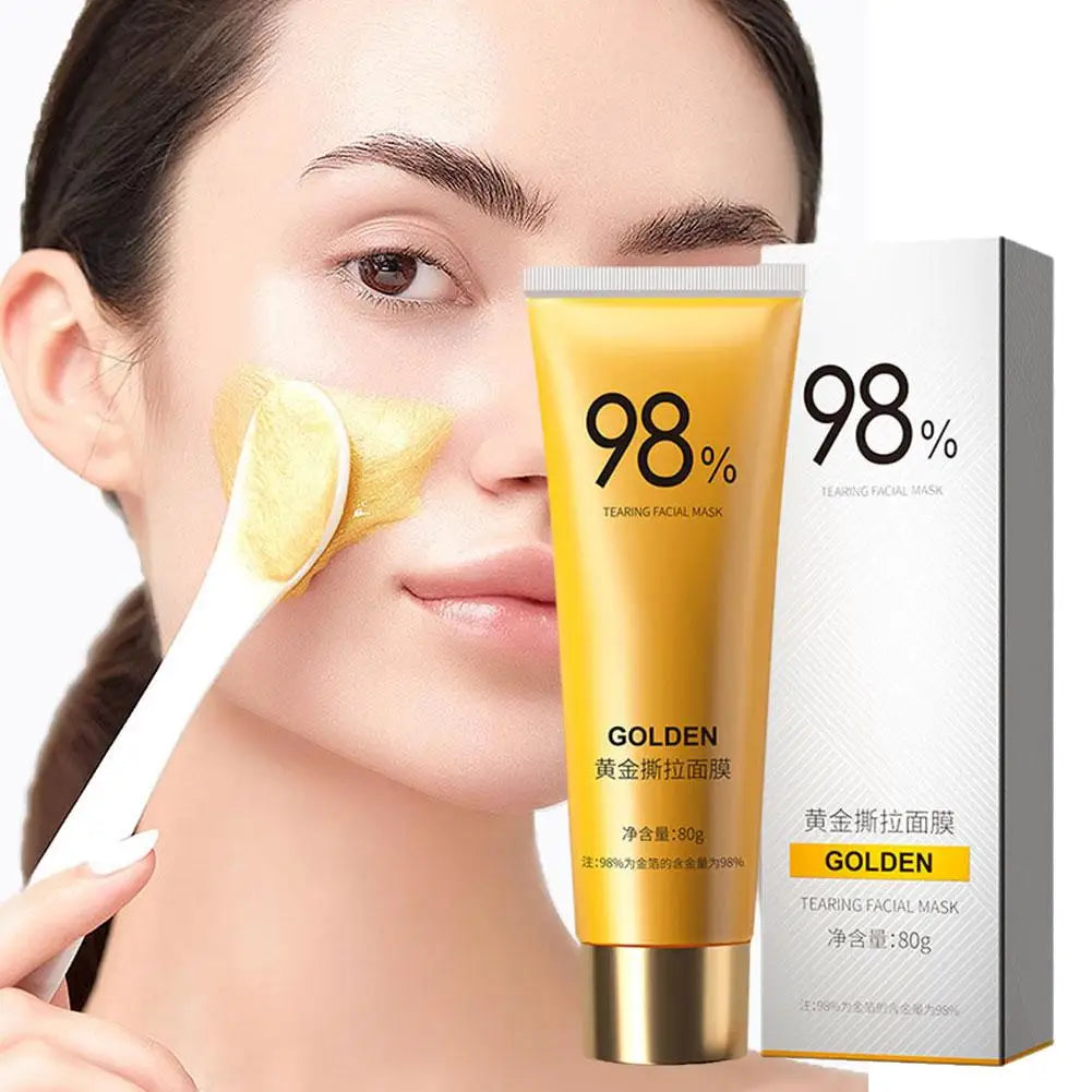 Gold Peel Off Mask Gold Collagen Facial Mask Moisturizing Exfoliating Remove Blackheads Acne Oil-Control Shrink Pores Skin Care Oasis Select