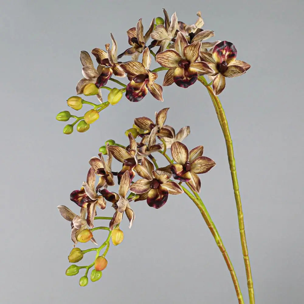 2 Fork Artificial Phalaenopsis Branches Realistic Handmade Artificial Butterfly Orchid Flower Real Touch Simulation Plant Oasis Select