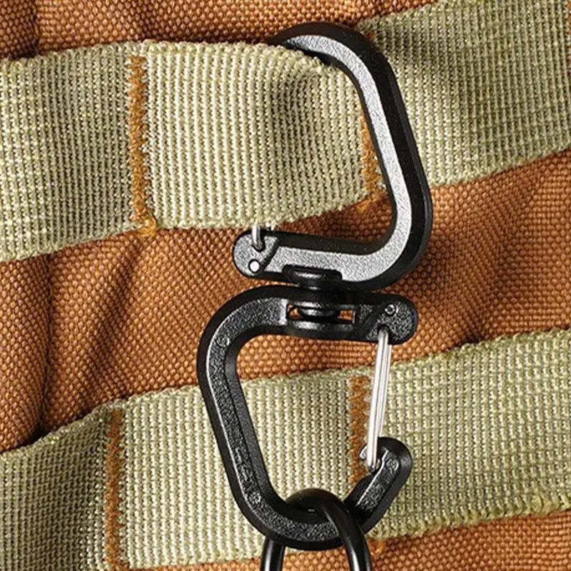 Outdoor Swivel Clip 360 Rotating Double Carabiner Portable S Chain Hooks Multi-Use Backpack Keychain Carabiner For Backpacks Oasis Select