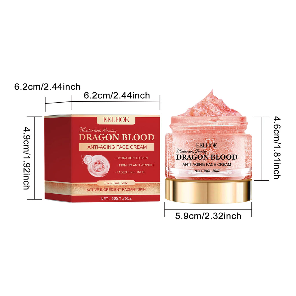 Dragon's Blood Skincare Set Anti-Aging Face Serum & Creams Reduce Wrinkles Firming Smoothing Hydrating Brightening Face SkinCare Oasis Select Cream 50g boxed