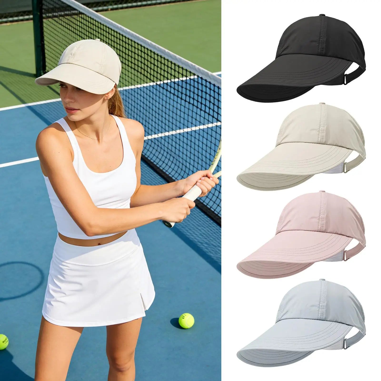 Sun Hat with Wide Brim UV Protection Adjustable Breathable Sunhat Sun Protection Anti-UV Peaked Cap Outdoor Sunshade Oasis Select