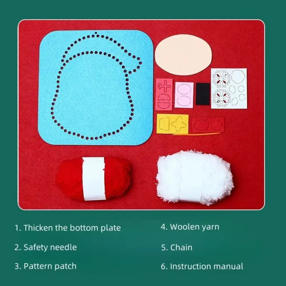 Non-Woven Fabric Christmas Sewing Kit Fun Threading Handicrafts DIY Embroidery Kit Beginner Friendly Christmas Sewing Projects Oasis Select