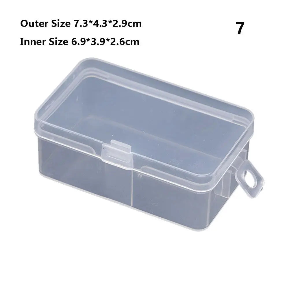 8Styles Plastic Storage Box Small Square Clear Black Box For Jewelry Diamond Embroidery Craft Bead Pill Home Storage Supply Oasis Select Style7
