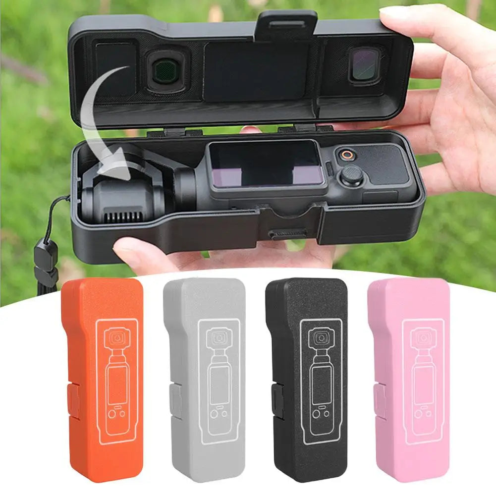 For DJI Osmo Pocket 4 Protective Shell, Flip Cover Anti-Drop Scratch Storage Box with Lanyard, Portable Vlog Shooting Accessory Oasis Select