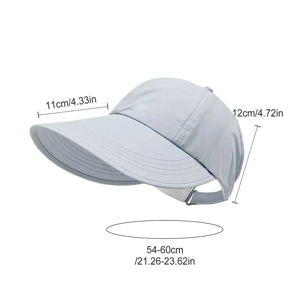 UV Protection Hat Summer Breathable Adjustable Sun Hat For Women Wide Brim Caps Ladies Beach Visor Hat for Outdoor Sports Oasis Select Blue