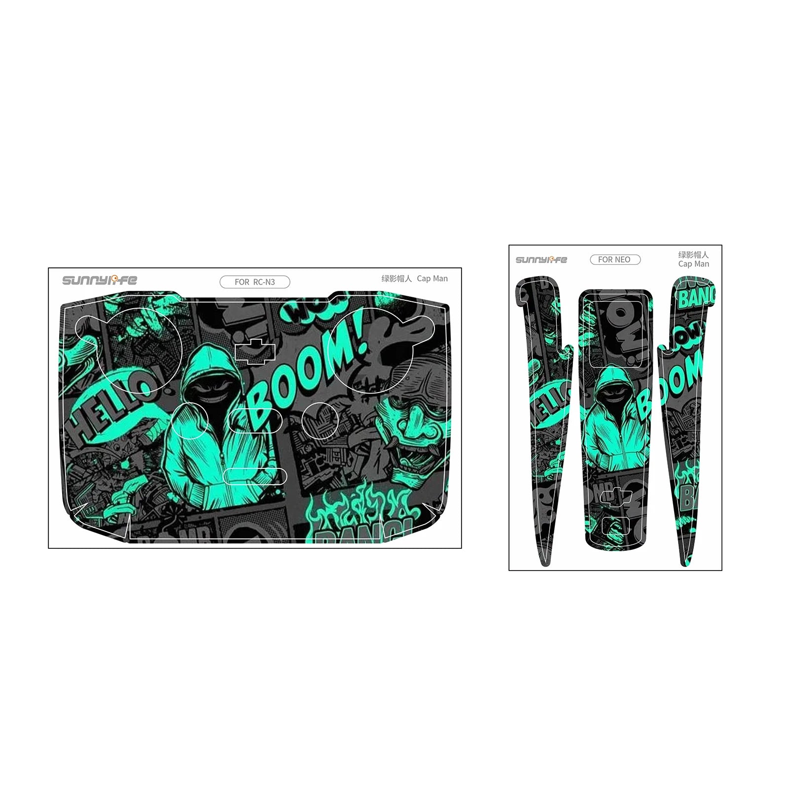 Sunnylife Is Suitable For DJI NEO Stickers PVC Body Remote Control Scratch Resistant Protective Film Accessories Oasis Select