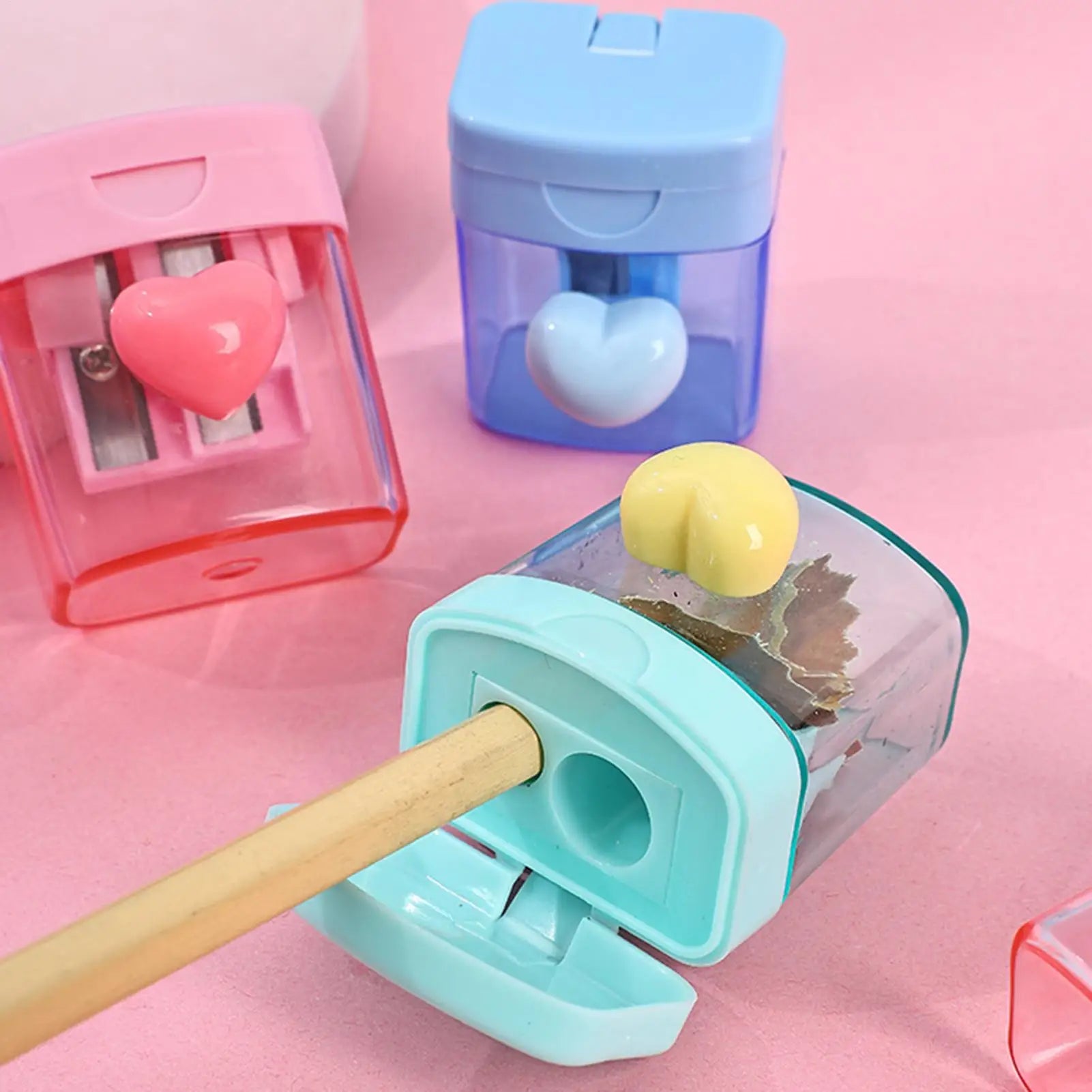Pencil Sharpener for Kids Handheld Double Hole Colored Accessories Eyeliner Pencil Sharpener for Kids Classroom Art Creation Oasis Select