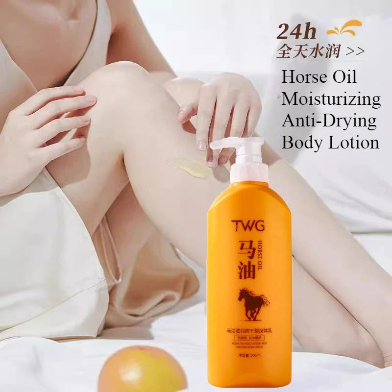Japan Hokkaido Horse Oil Moisturizing Anti-Dry Crack Body Lotion Hydrating Moisturizing Fragrant Body Cream Oasis Select