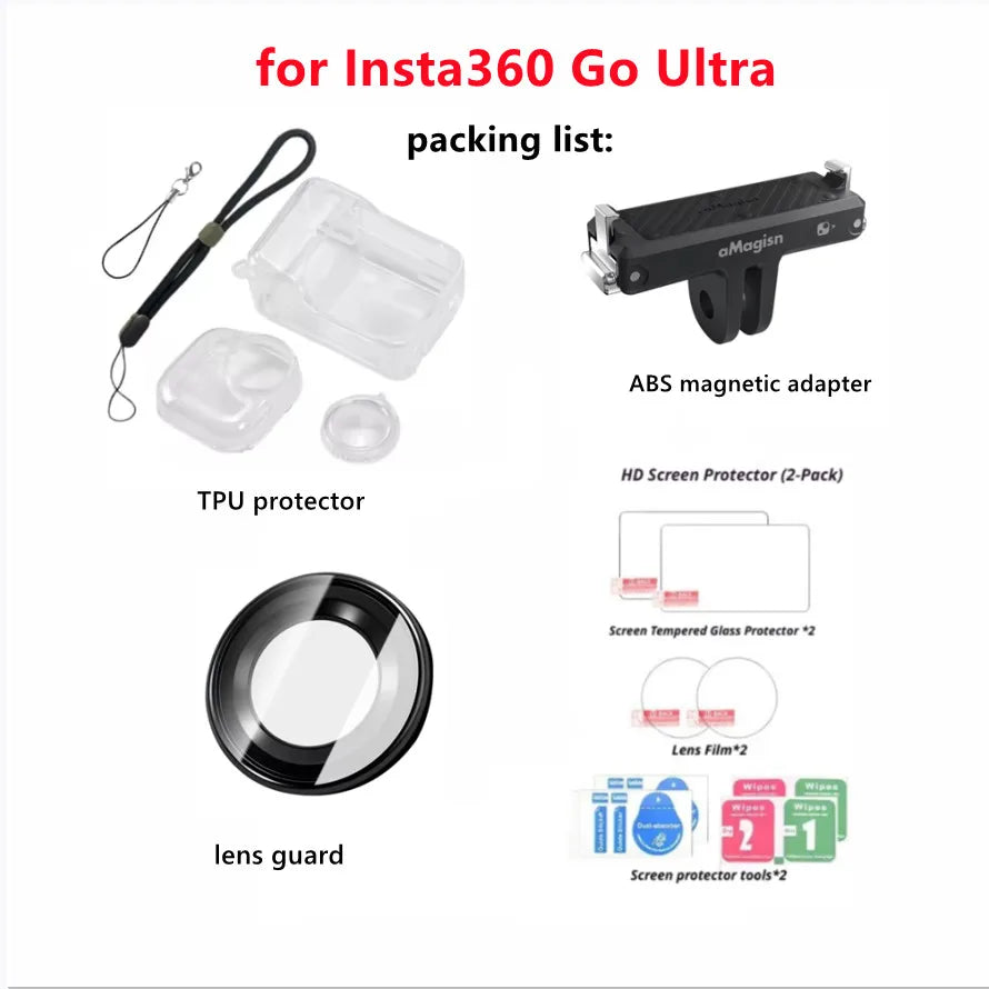 Insta360 Go Ultra Tempered Glass Lens Protector | Anti-Fog