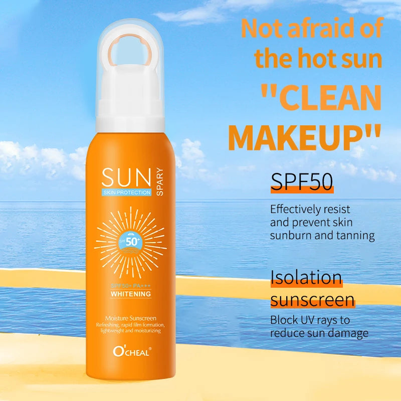 O‘cheal 150ml Sunscreen Spray Anti-aging Anti Wrinkle Moisturizing Whitening Sunscreen Spray Facial Body Neck Skin Care Cream Oasis Select