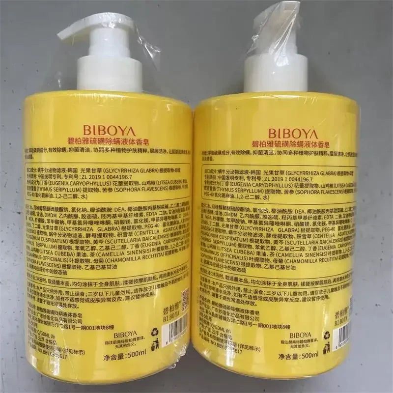 500ml Sulfur Mite Removal Liquid Soap Body Wash Cleaning Large Bottle Body Cleansers Shower gel Oasis Select