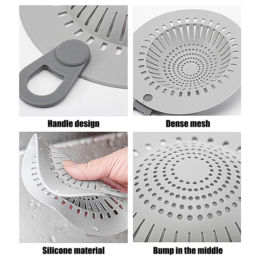 Silicone Drain Strainer Hair Catcher with Drain Holes for Bathroom Kitchen Shower Drain Hair Catcher Anti-blocking Sink Oasis Select