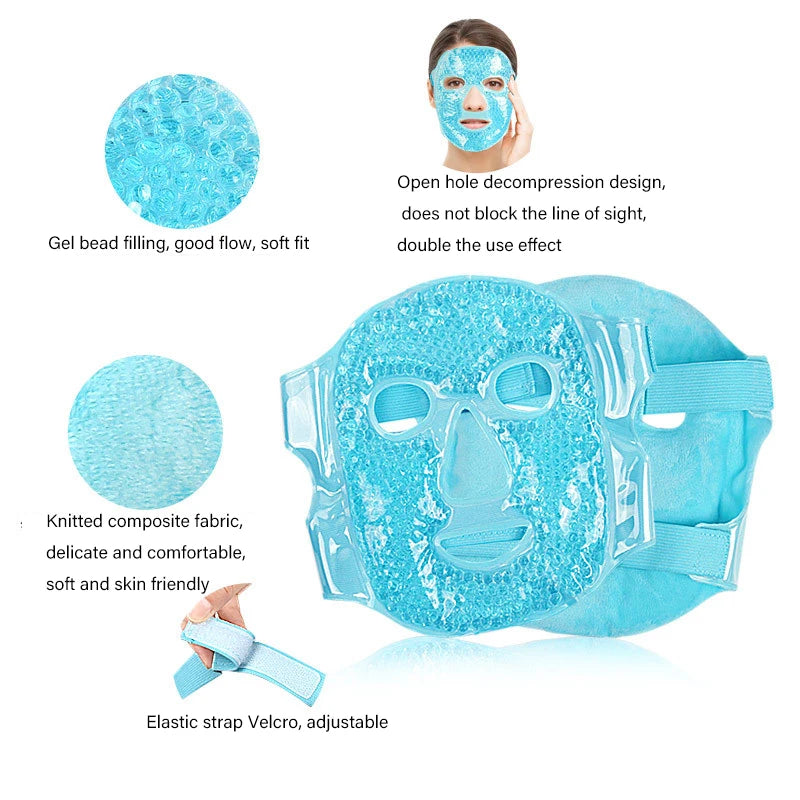 Reusable Facial Gel Ice Pack Mask – Hot & Cold Compress Beauty