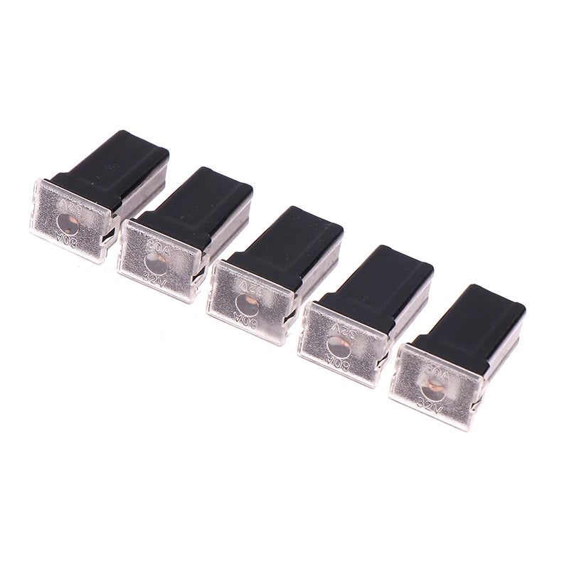 5pc Mini Square Fuse Set, 20A to 60A Size Range, Automotive Fuses with Plastic Storage Box Oasis Select 80A