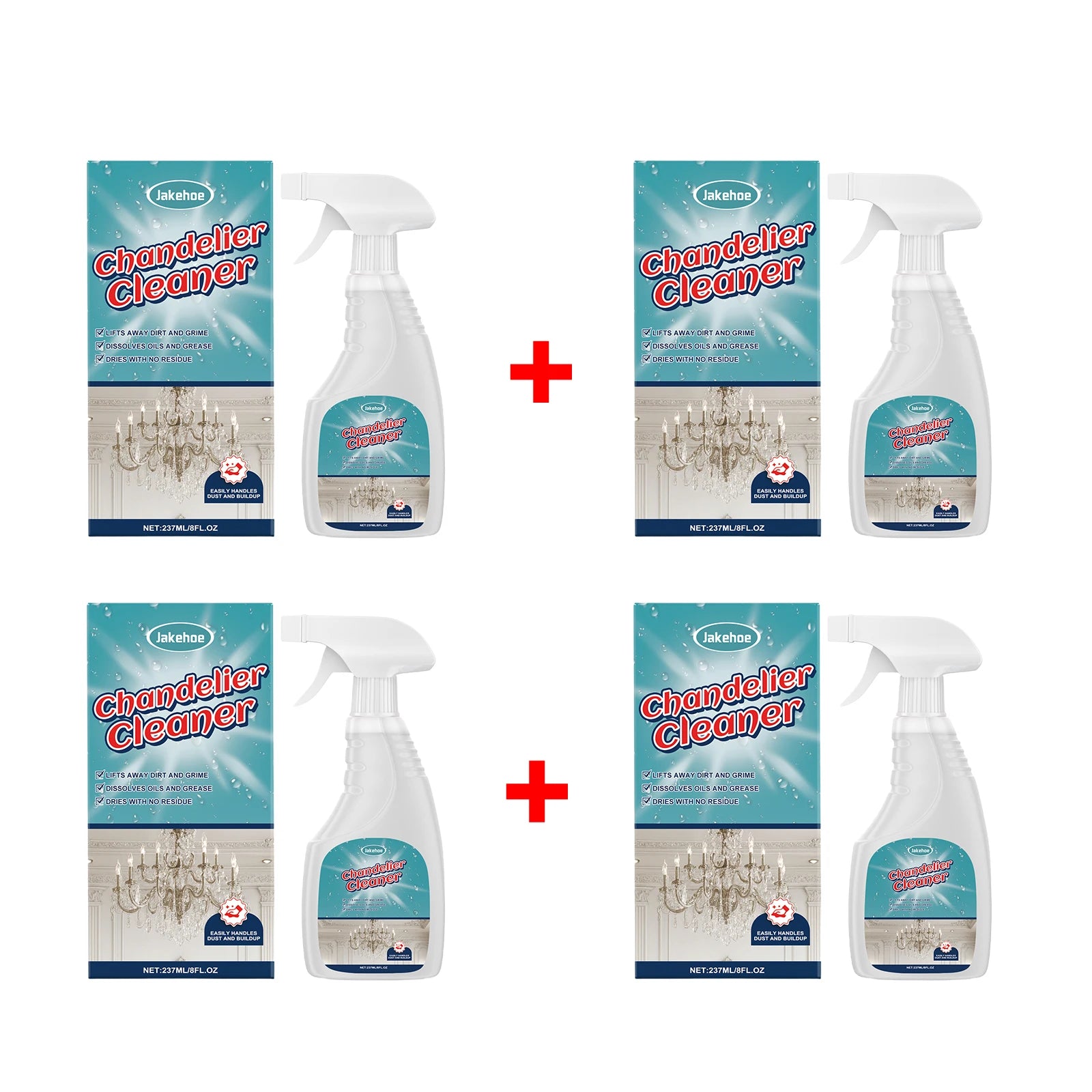 Chandelier Cleaner Spray Removes Dust and Grime Restores Sparkling Shine No Residue Cleaning Glass Dust Lamp Care Oasis Select 4pcs
