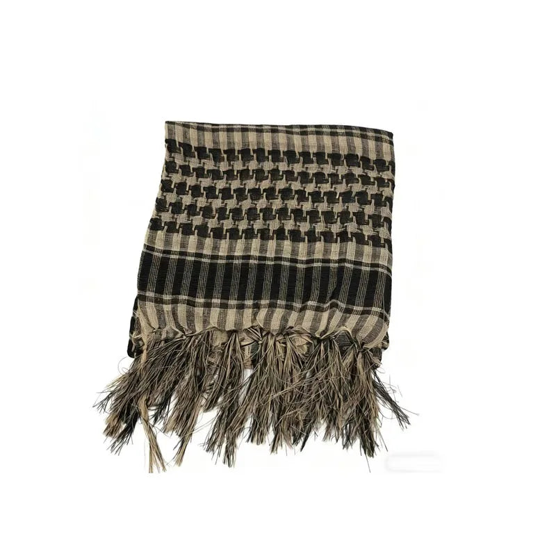 1/2pcs Men Women Scarf Plaid Tartan Lightweight Cotton Keffiyeh Scarf For Winter Square Shawl Scarf Tactical Neck Warmer Cover Oasis Select 1pcs Mud