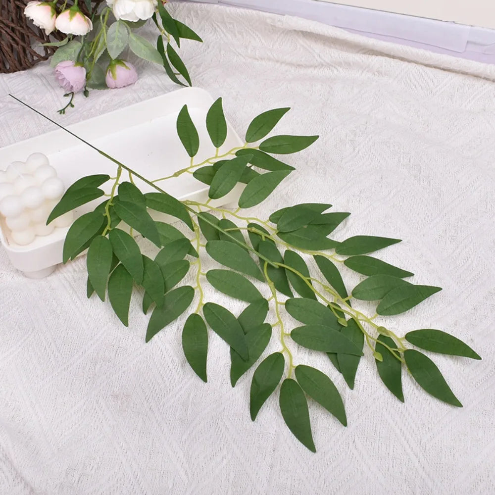 50cm Artificial Eucalyptus Branch | Faux Willow Leaf Wedding Stem