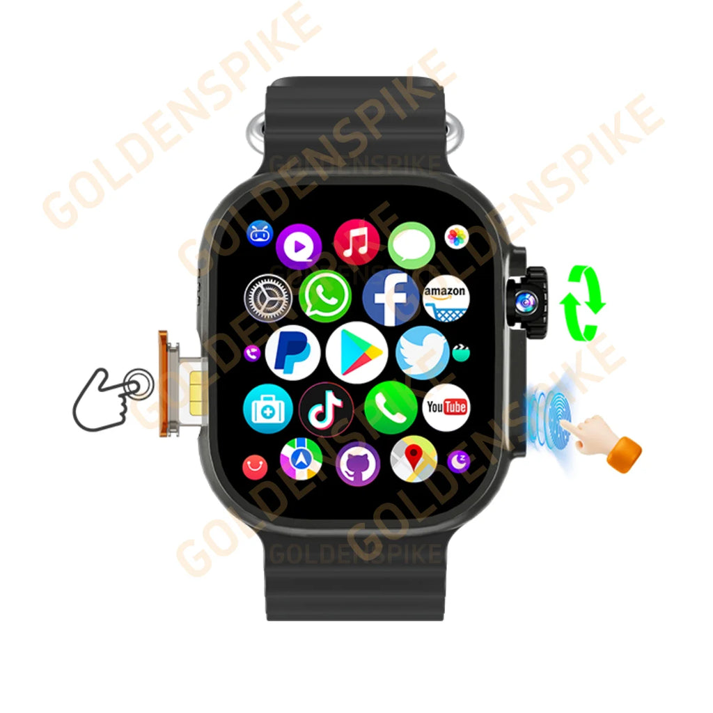 S10 Ultra 3 Max Smartwatch Fingerprint Unlock control Smart Watch 256GB Storage Free Download App WIFI GPS WIFI 2.29inch Amoled Oasis Select Black 4GB 32GB