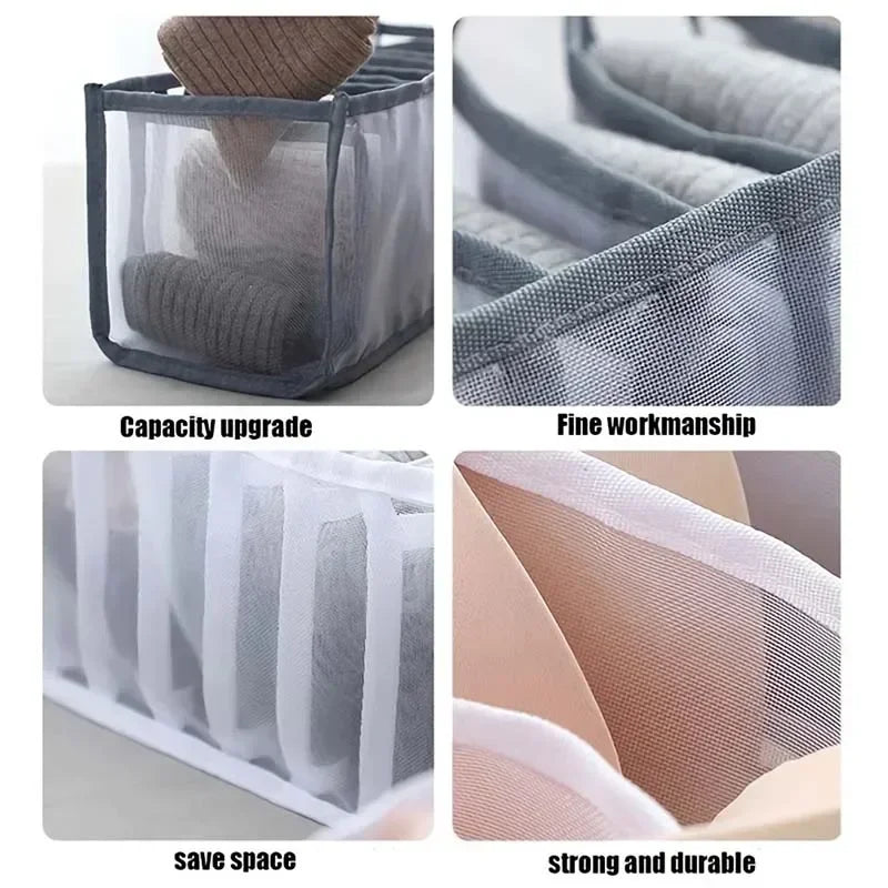 Folding Storage Pouch Laundry Organizer in The Closet Underwear Drawers Storage Bedroom Cabinet Socks Bra Storage PantsOrganizer Oasis Select