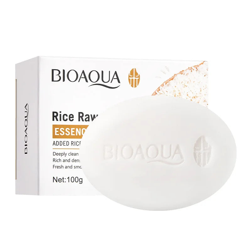 BIOAQUA White Rice Facial Soap – Moisturizing Whitening Cleanser Facial Cleansing Soap Oasis Select