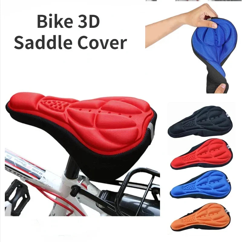 3D Bike Saddle Cover, Breathable Comfort Foam Seat Cushion for Cycling, Super Soft Bicycle Seat Pad for Men Women Bicycle Seat Oasis Select